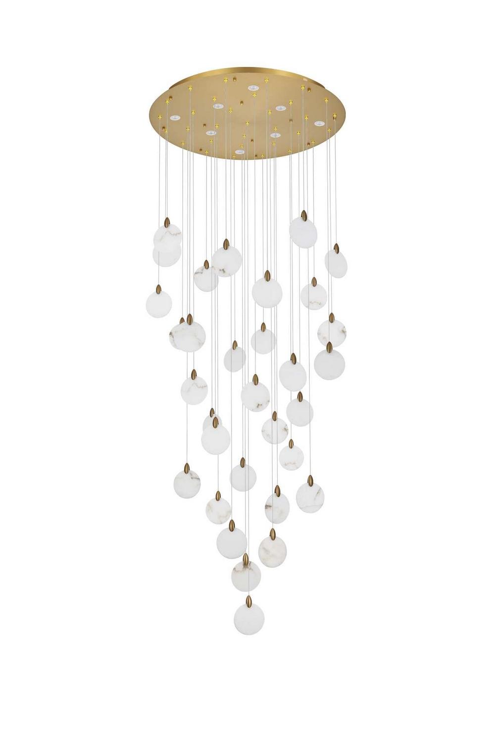 Elegant Lighting - 1012G42SG-11ST - LED Chandelier - Avery - Satin Gold