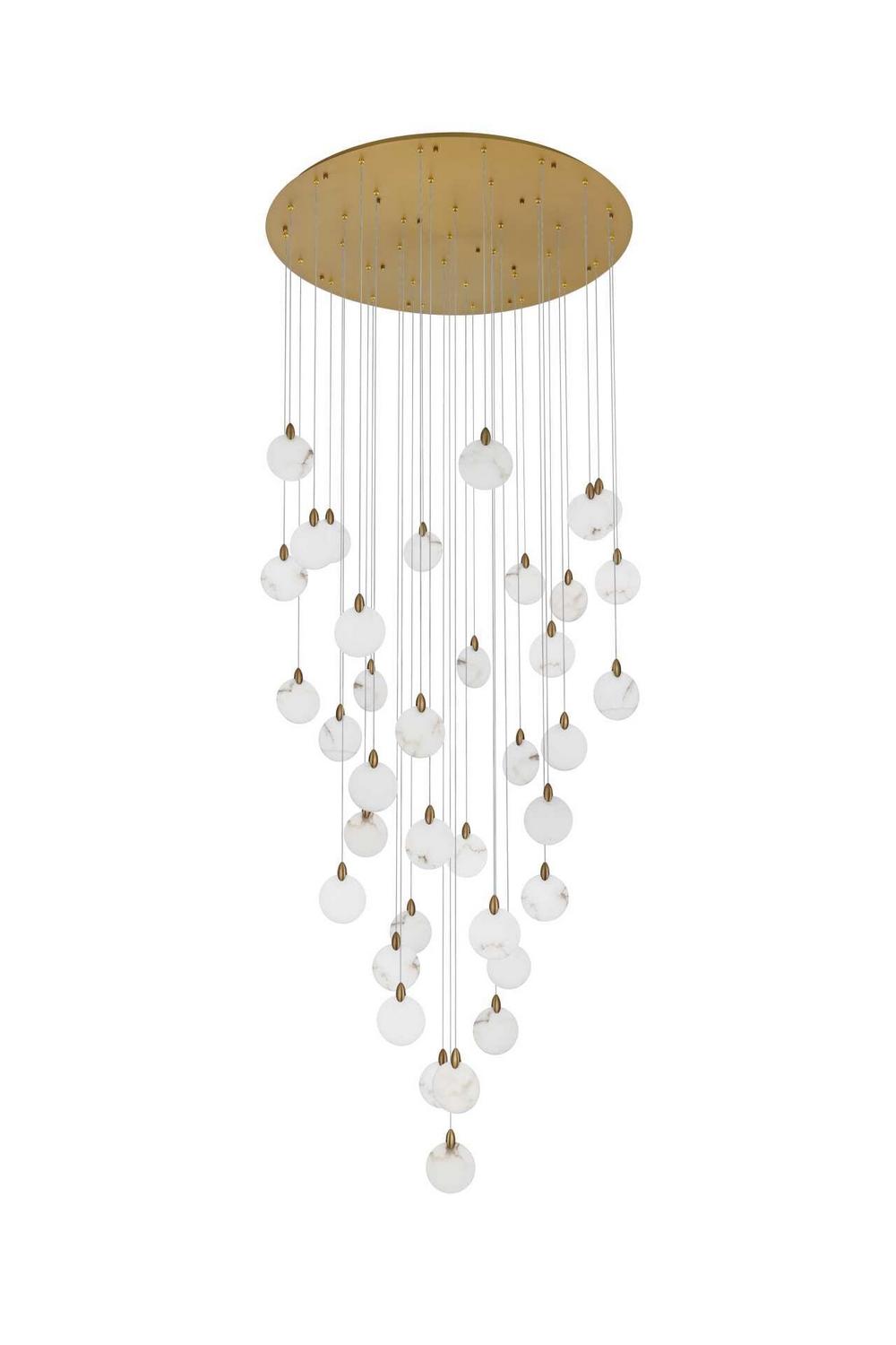 Elegant Lighting - 1012G48SG-11ST - LED Chandelier - Avery - Satin Gold