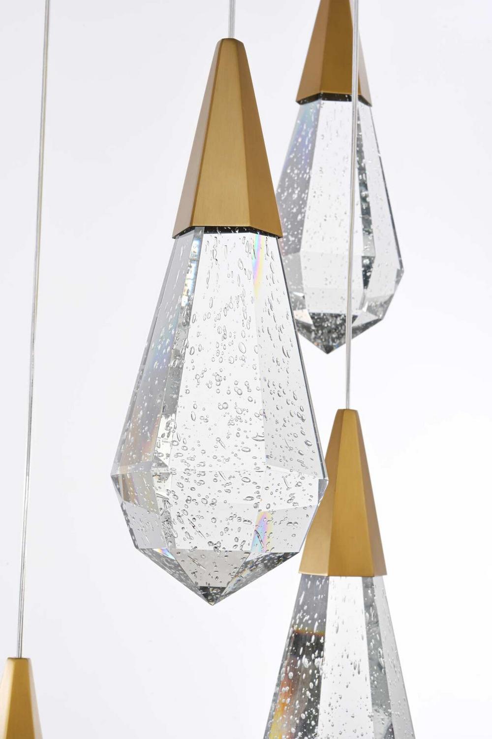 Elegant Lighting - 1013G36SG-02CR - LED Chandelier - Amora - Satin Gold