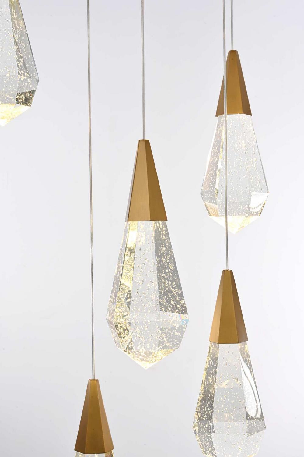 Elegant Lighting - 1013G36SG-02CR - LED Chandelier - Amora - Satin Gold