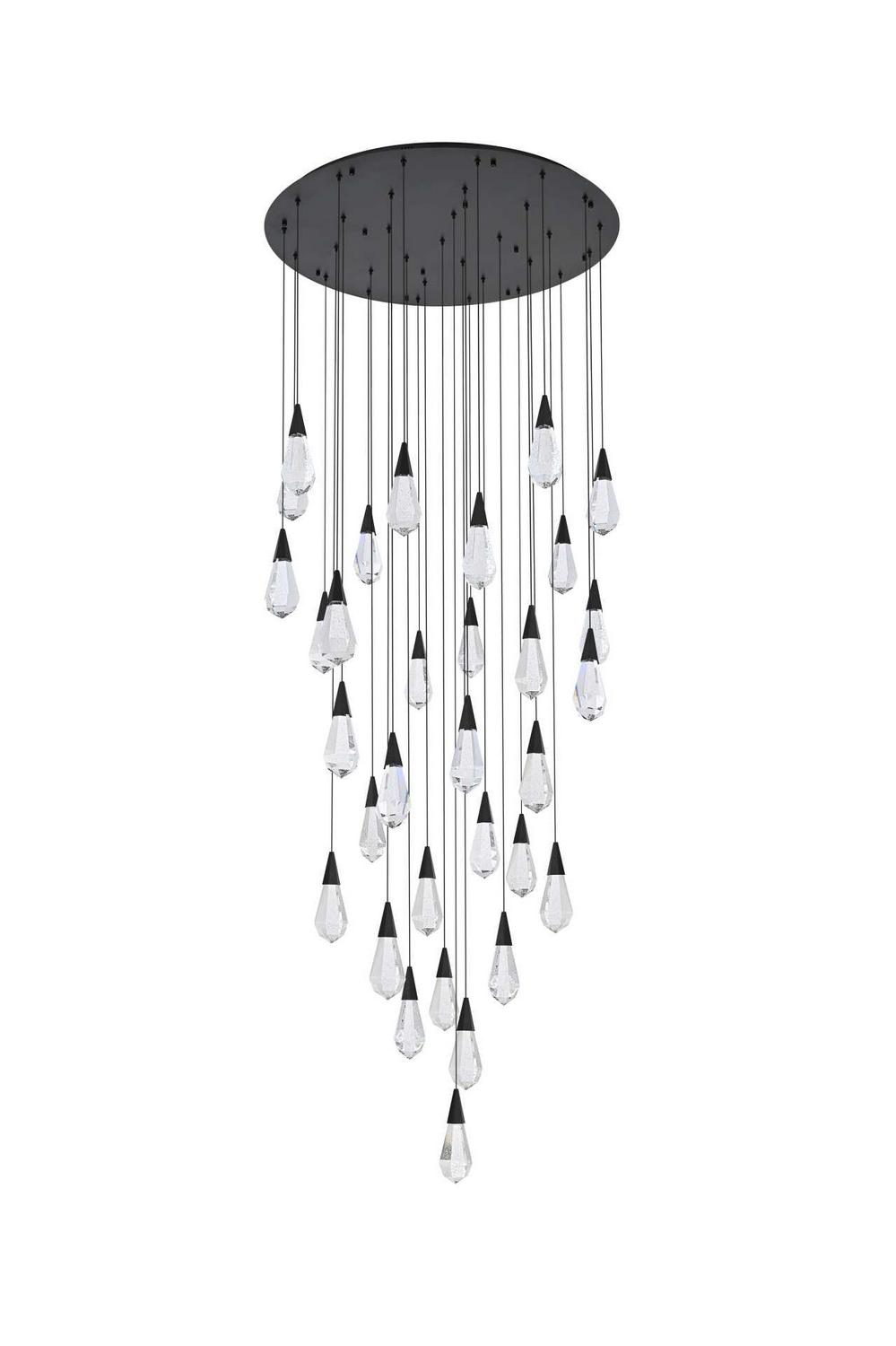 Elegant Lighting - 1013G42BK-02CR - LED Chandelier - Amora - Black
