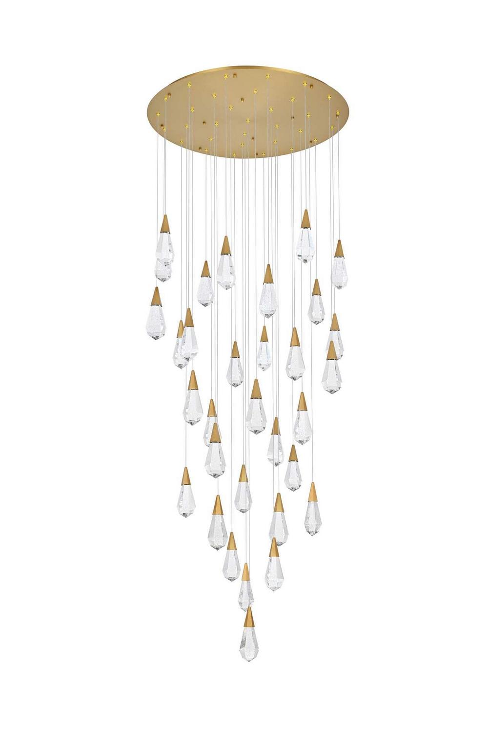 Elegant Lighting - 1013G42SG-02CR - LED Chandelier - Amora - Satin Gold