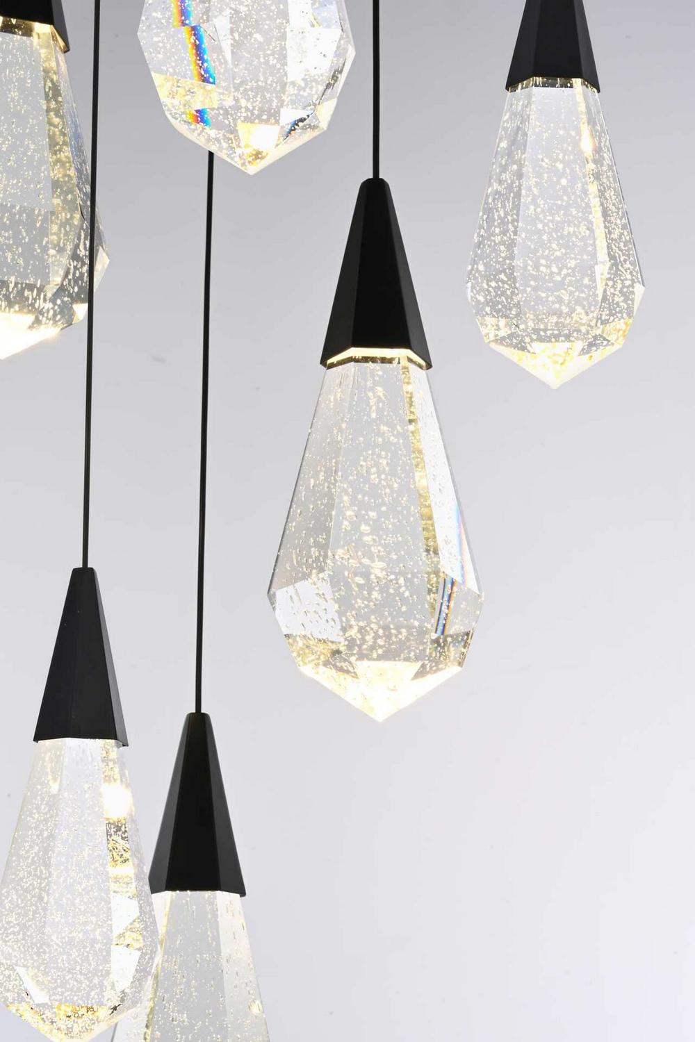 Elegant Lighting - 1013G48BK-02CR - LED Chandelier - Amora - Black