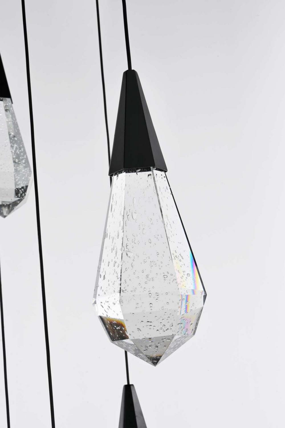 Elegant Lighting - 1013G48BK-02CR - LED Chandelier - Amora - Black
