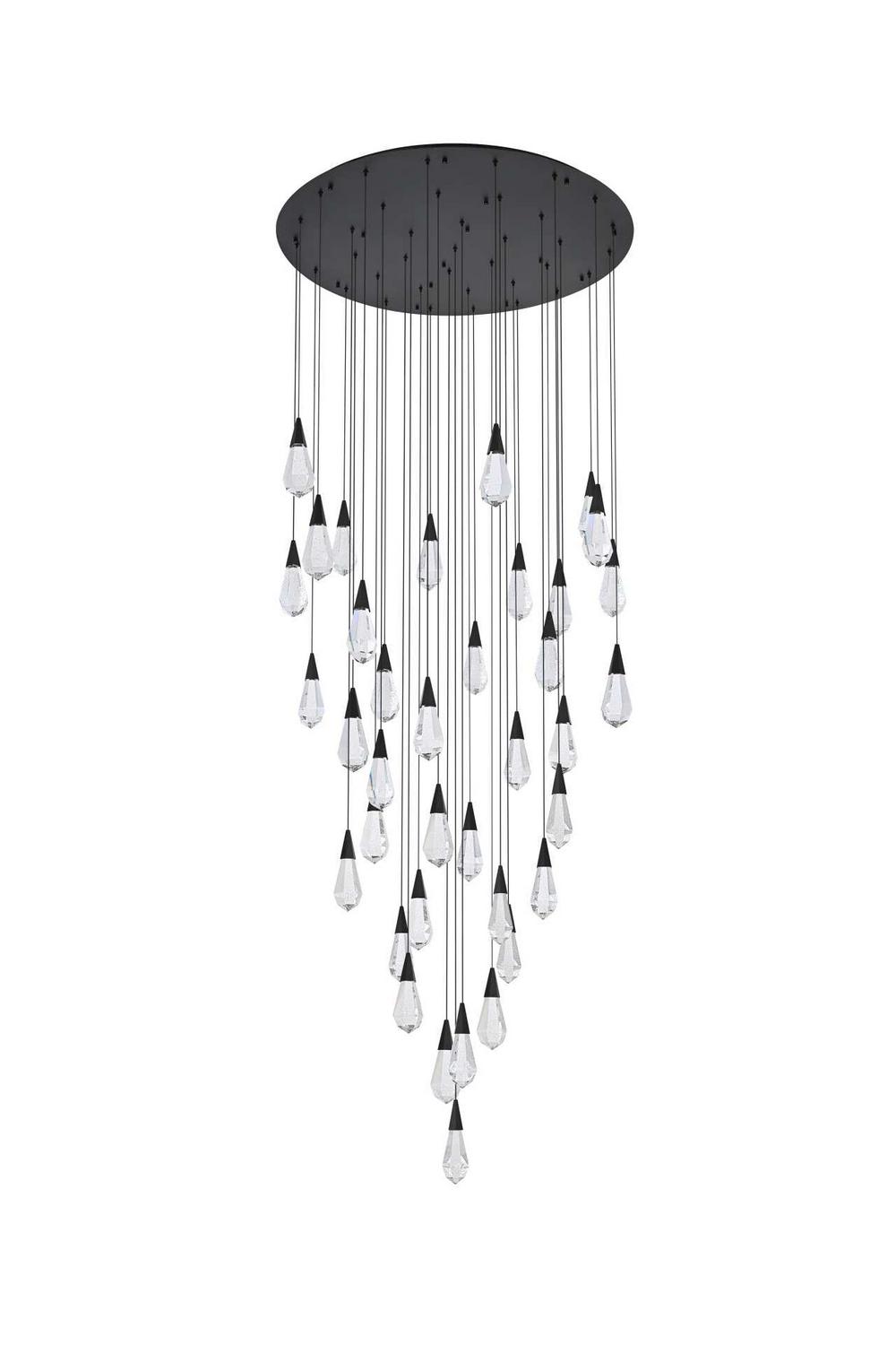 Elegant Lighting - 1013G48BK-02CR - LED Chandelier - Amora - Black