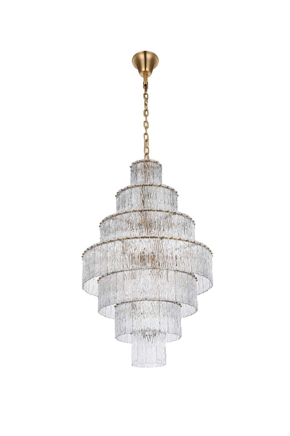 Elegant Lighting - 1015G32SG-03GL - 37 Light Chandelier - Georgina - Satin Gold
