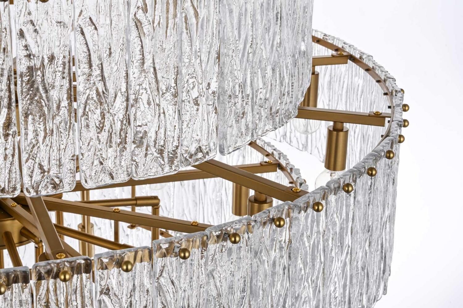 Elegant Lighting - 1015G40SG-03GL - 59 Light Chandelier - Georgina - Satin Gold