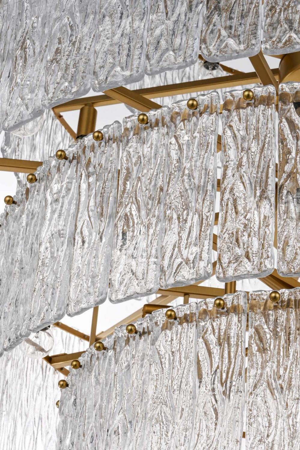 Elegant Lighting - 1015G40SG-03GL - 59 Light Chandelier - Georgina - Satin Gold