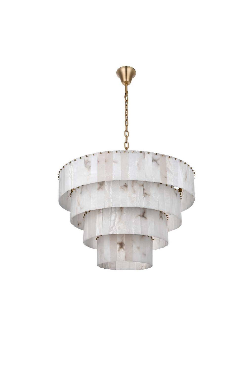 Elegant Lighting - 1015D40SG-33ST - 34 Light Chandelier - Georgina - Satin Gold