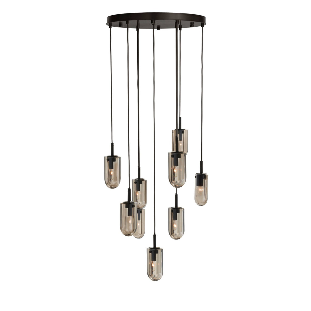 Arteriors - DSC16 - Nine Light Chandelier - Javier - Smoke/English Bronze