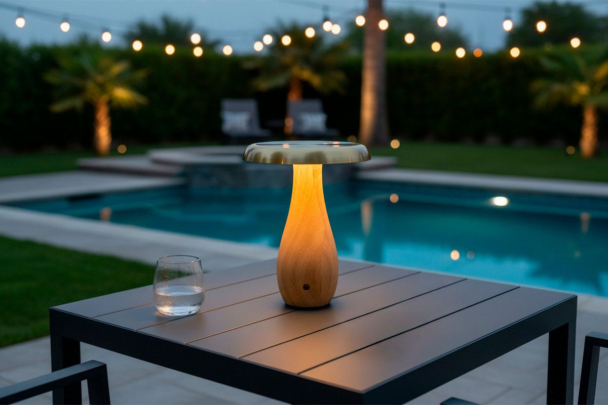 Adesso Home - 3196-12 - LED Table Lamp - Naya - Natural Wood Base