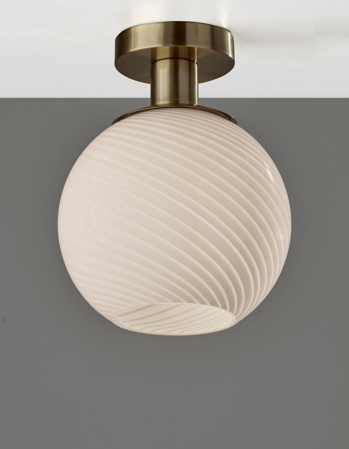 Adesso Home - 3254-21 - Flush Mount - Swirl - Antique Brass