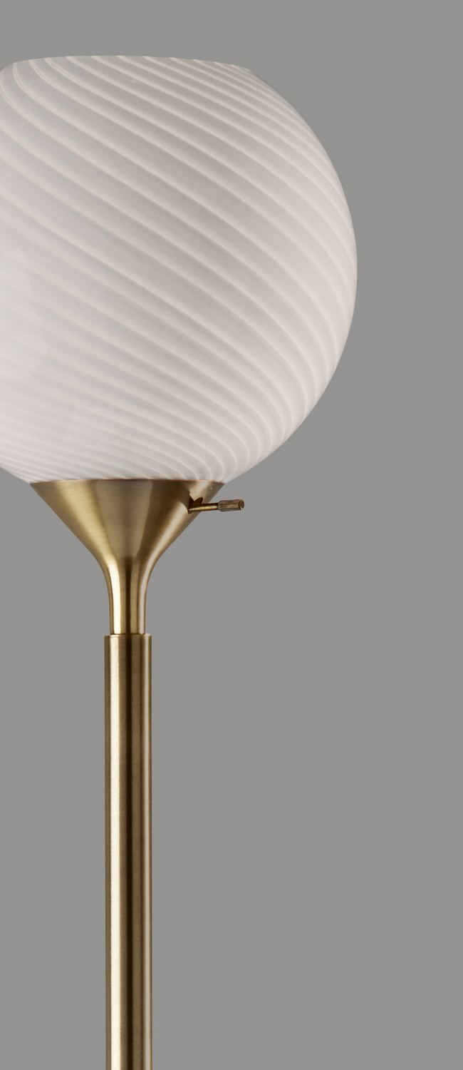 Adesso Home - 3265-21 - Torchiere - Swirl - Antique Brass