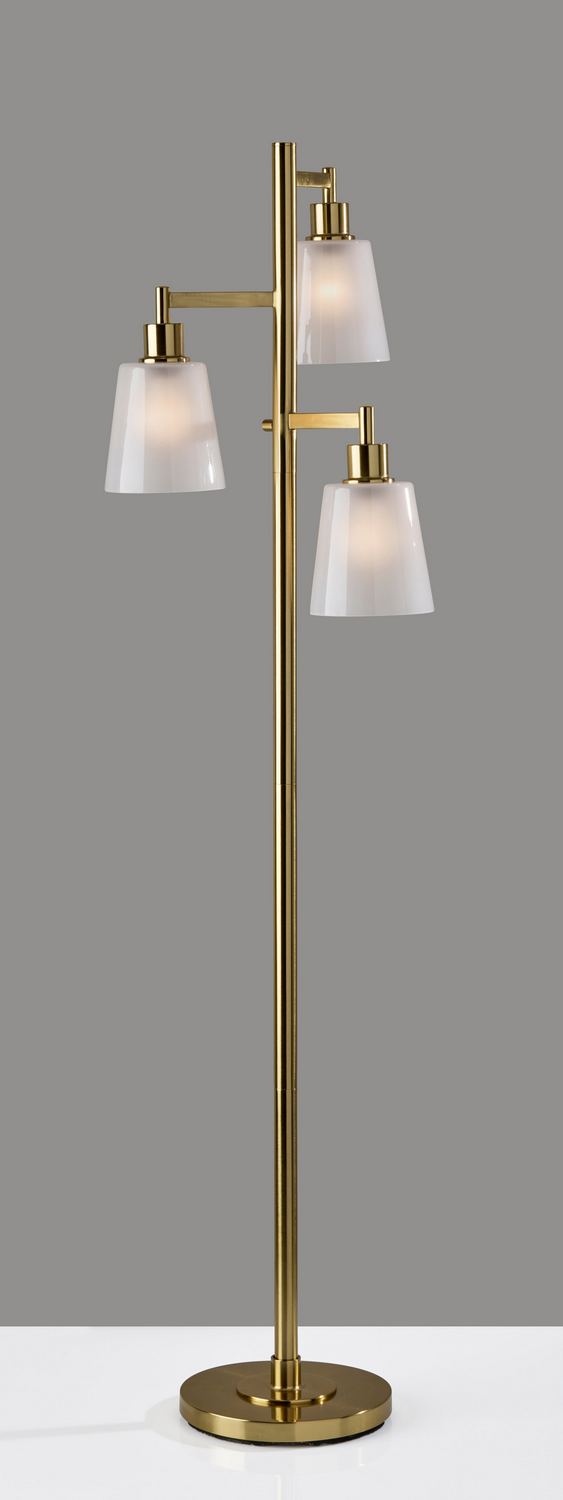 Adesso Home - 3312-21 - Three Light Tree Lamp - Gio - Painted Brass