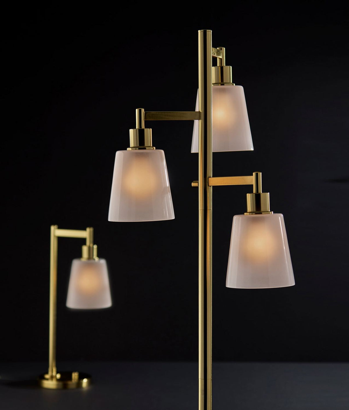 Adesso Home - 3312-21 - Three Light Tree Lamp - Gio - Painted Brass