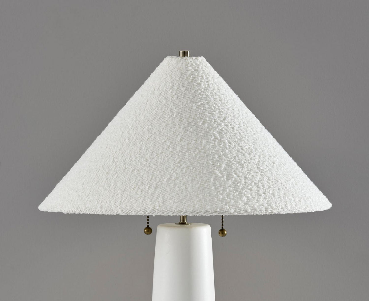 Adesso Home - 3243-02 - Two Light Table Lamp - Waylon - White & Antique Brass