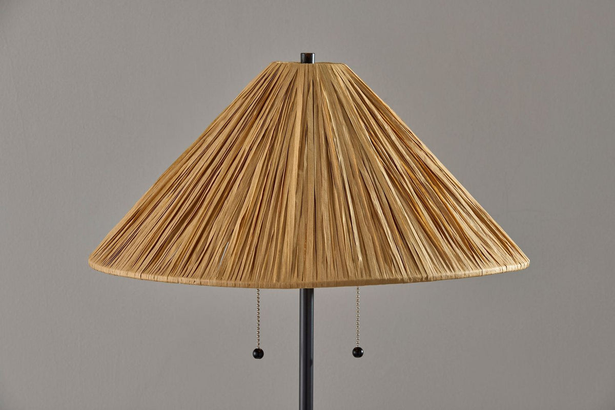 Adesso Home - 3246-01 - Two Light Floor Lamp - Waylon - Black