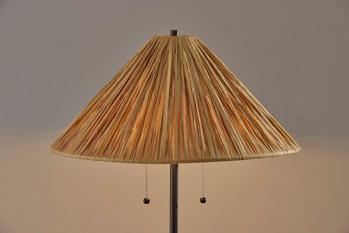 Adesso Home - 3246-01 - Two Light Floor Lamp - Waylon - Black