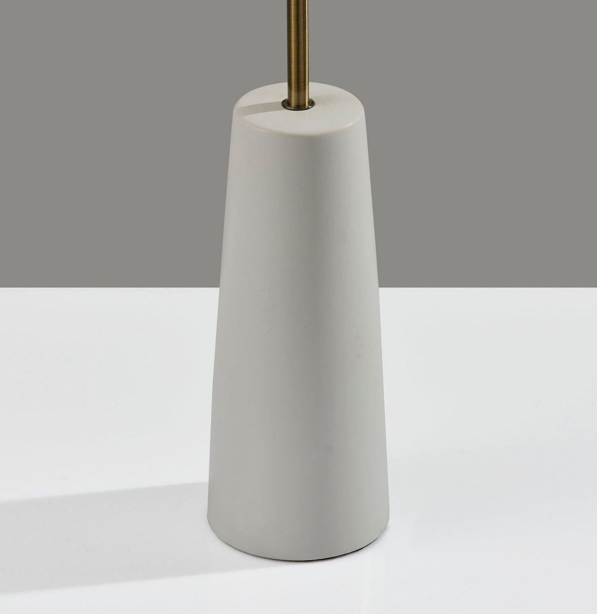 Adesso Home - 3246-02 - Two Light Floor Lamp - Waylon - White & Antique Brass