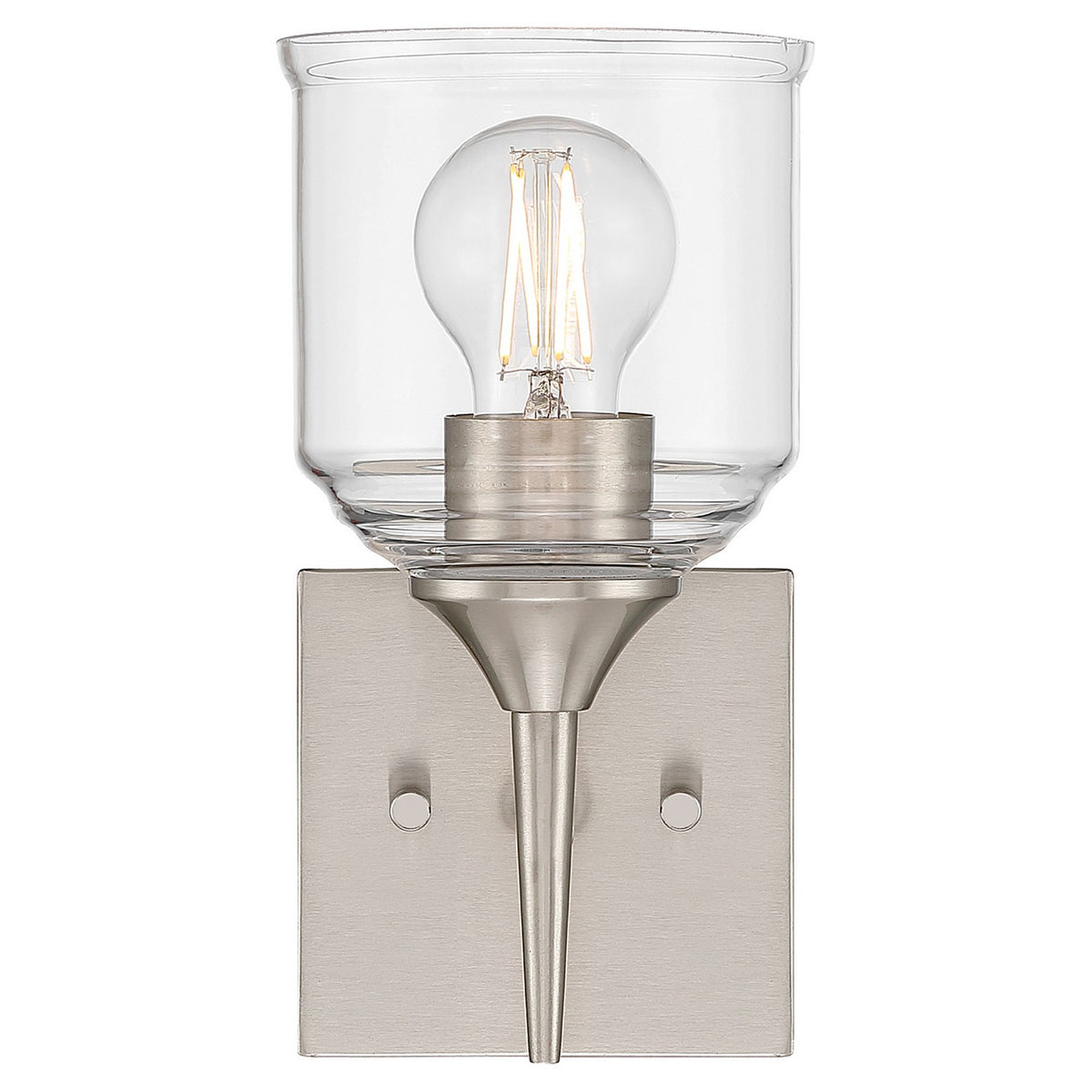 Access - 62001-BS/CLR - One Light Wall Sconce - Beacon - Brushed Steel