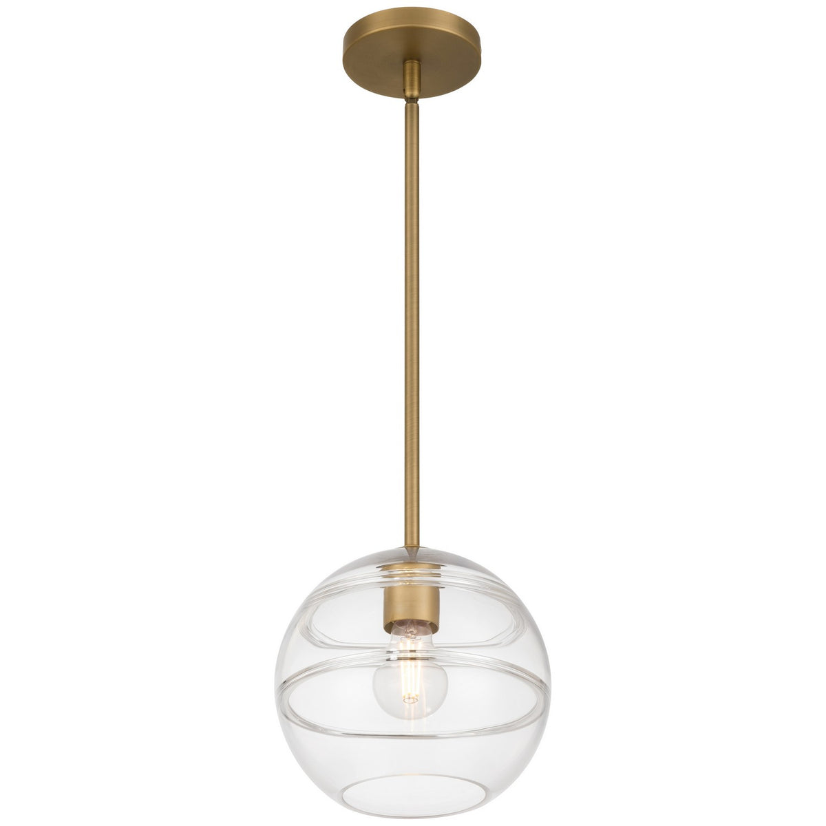 Access - 63092-ABB/CRB - One Light Pendant - Swirl - Antique Brushed Brass