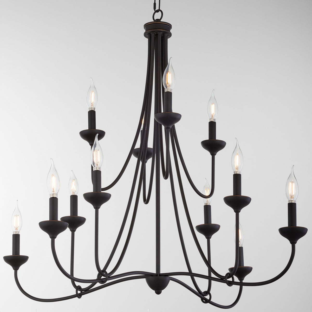 Quorum - 655-12-36 - 12 Light Chandelier - Livingston - Bronze