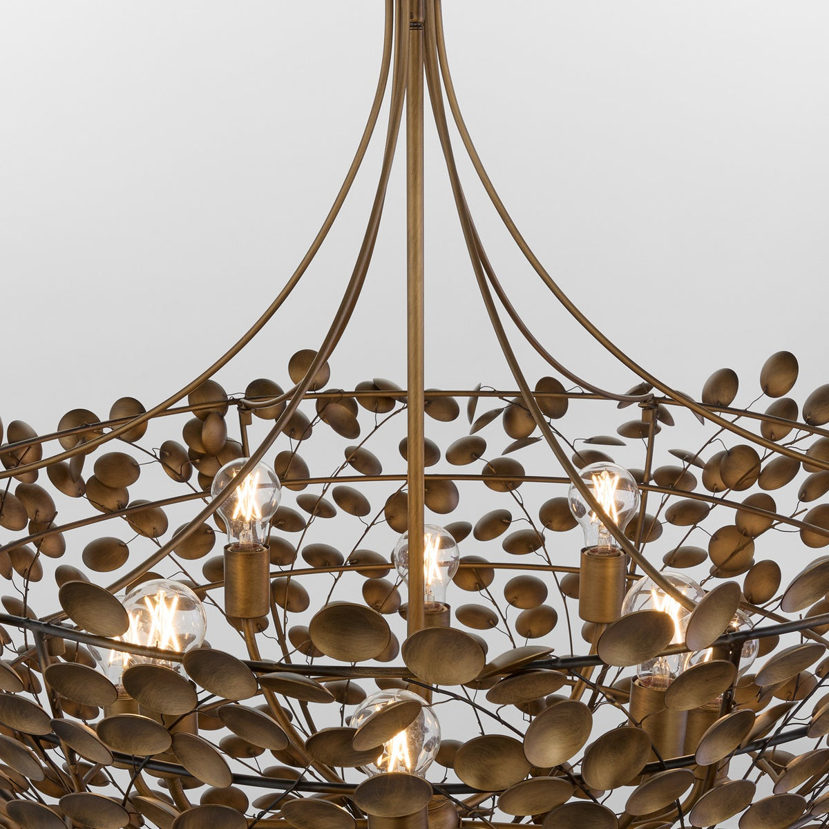 Quorum - 8204-8-46 - Eight Light Pendant - Privet - Natural Brass