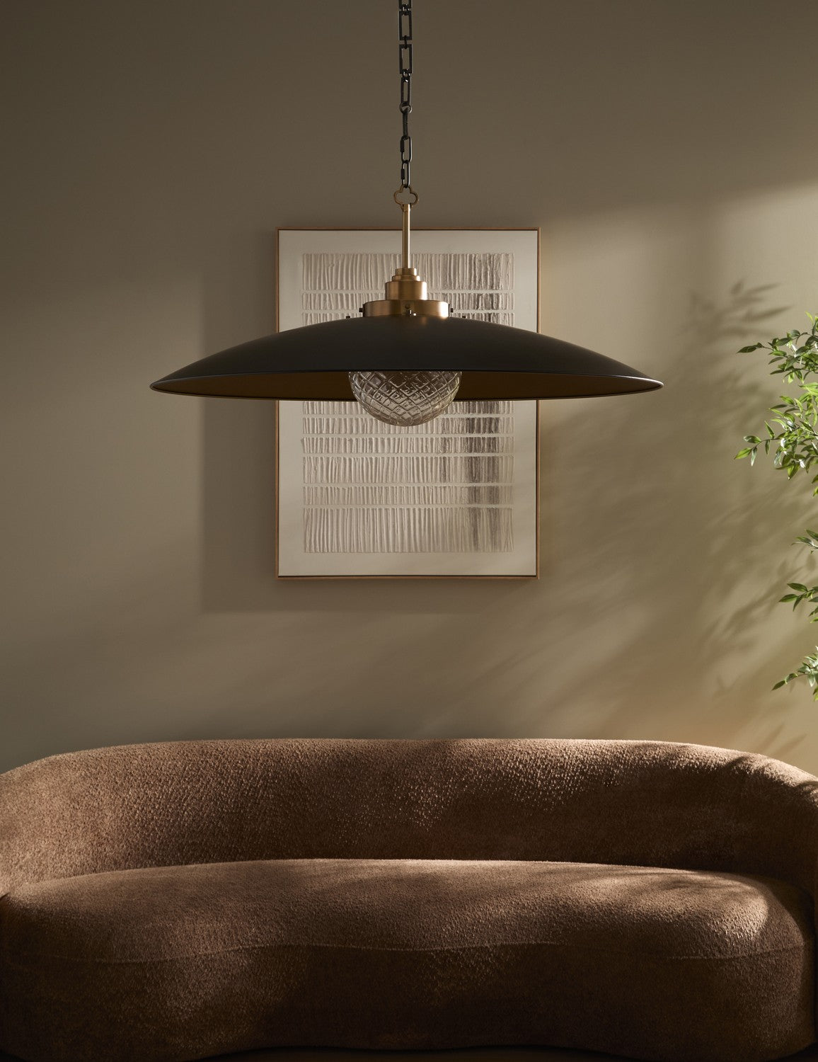 Quorum - 990-5947 - LED Pendant - Genevieve - Matte Black|Brushed Brass