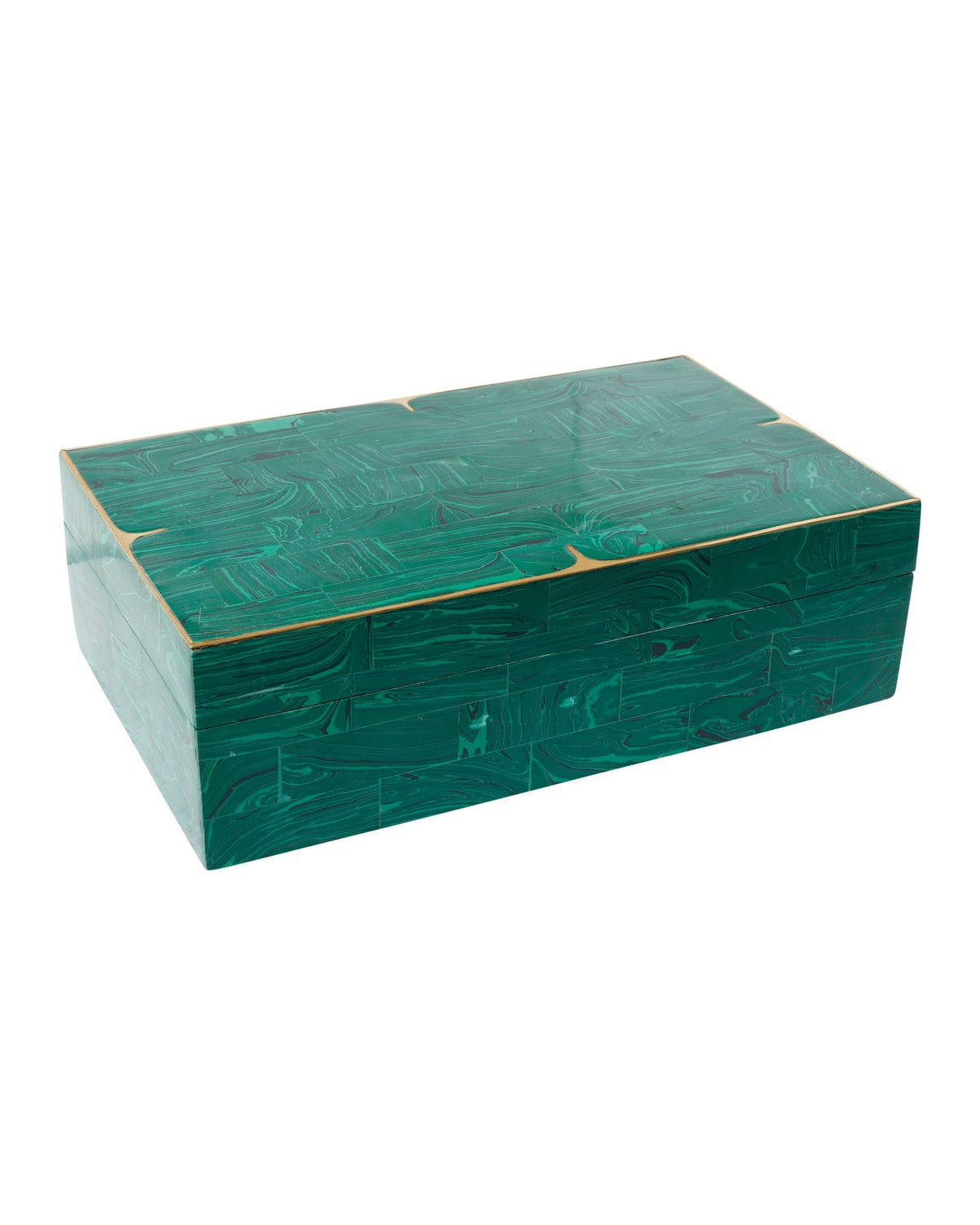 Currey and Company - 1200-1122 - Box Set of 2 - Orin - Green / Brushed Brass