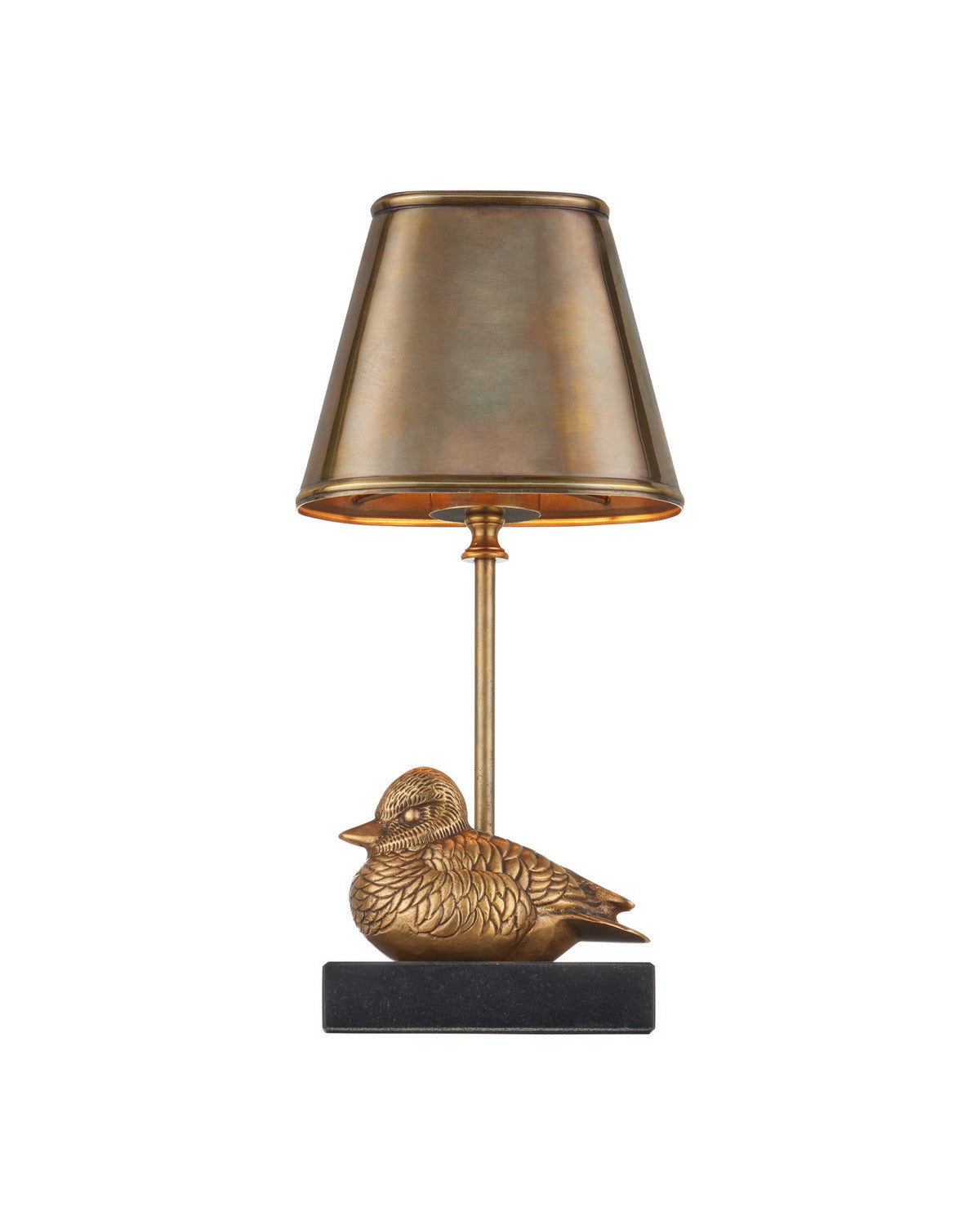 Currey and Company - 6700-0038 - One Light Table Lamp - Migratory - Vintage Brass / Black