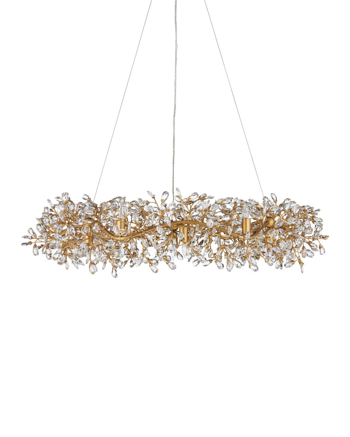 Currey and Company - 9000-1440 - 12 Light Chandelier - Crystal Bud - Clear / Brass