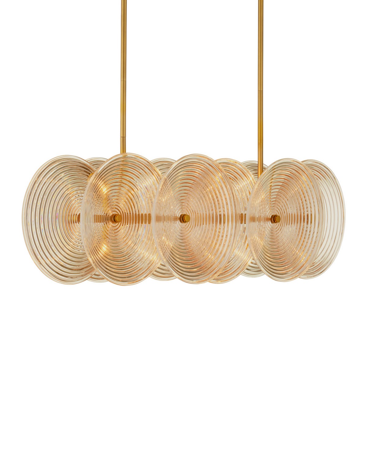 Currey and Company - 9000-1458 - Ten Light Chandelier - Whirlwind - Pale Yellow / Brass
