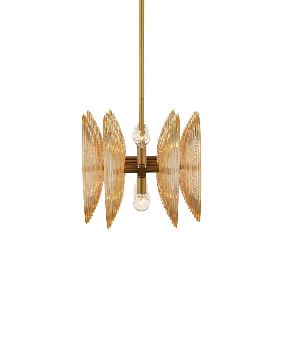 Currey and Company - 9000-1458 - Ten Light Chandelier - Whirlwind - Pale Yellow / Brass