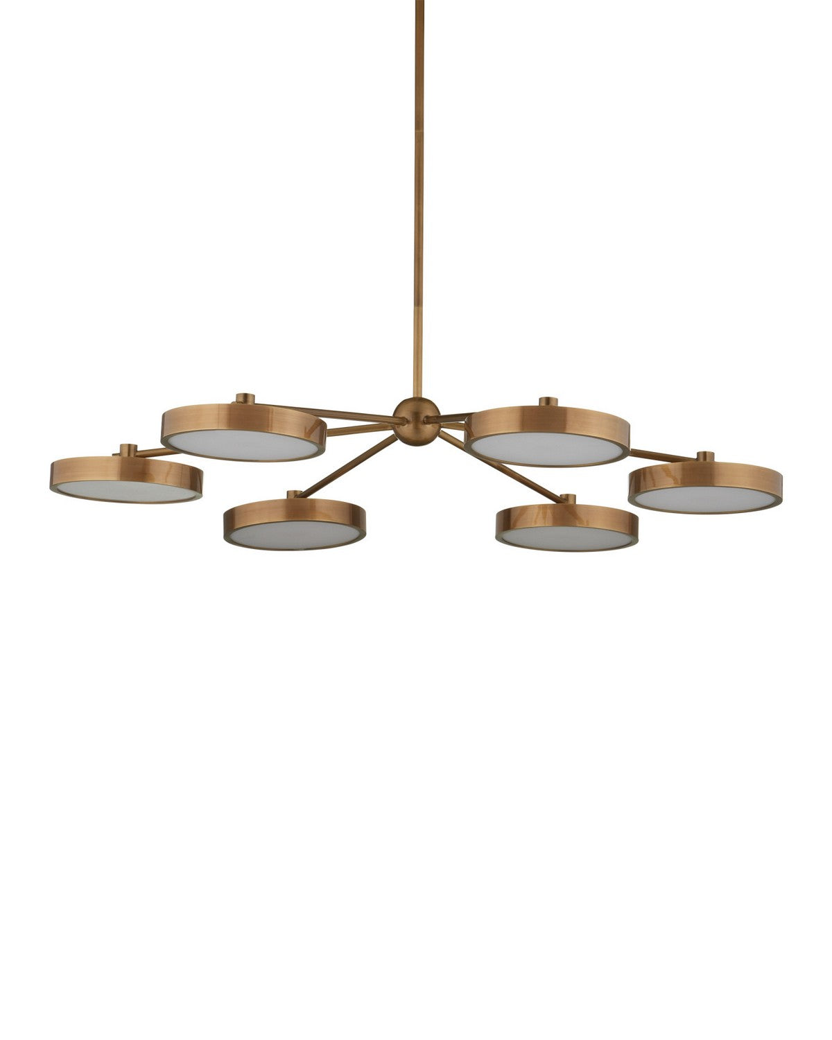 Currey and Company - 9000-1476 - LED Chandelier - Merrick - Polished Antique Brass / White