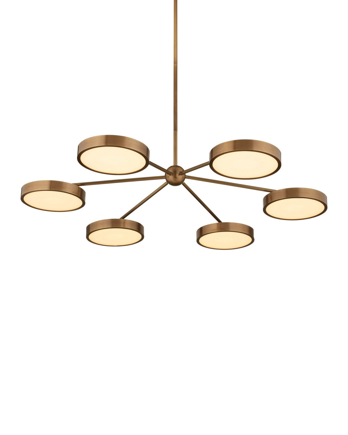 Currey and Company - 9000-1476 - LED Chandelier - Merrick - Polished Antique Brass / White