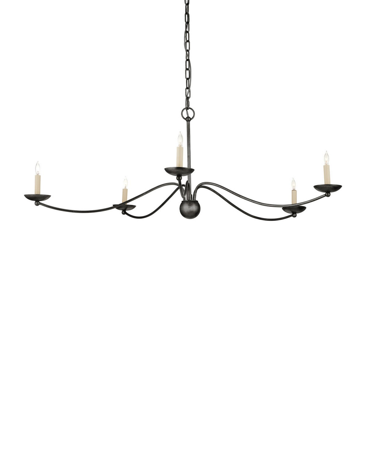 Currey and Company - 9000-1485 - Five Light Chandelier - Franz - Black