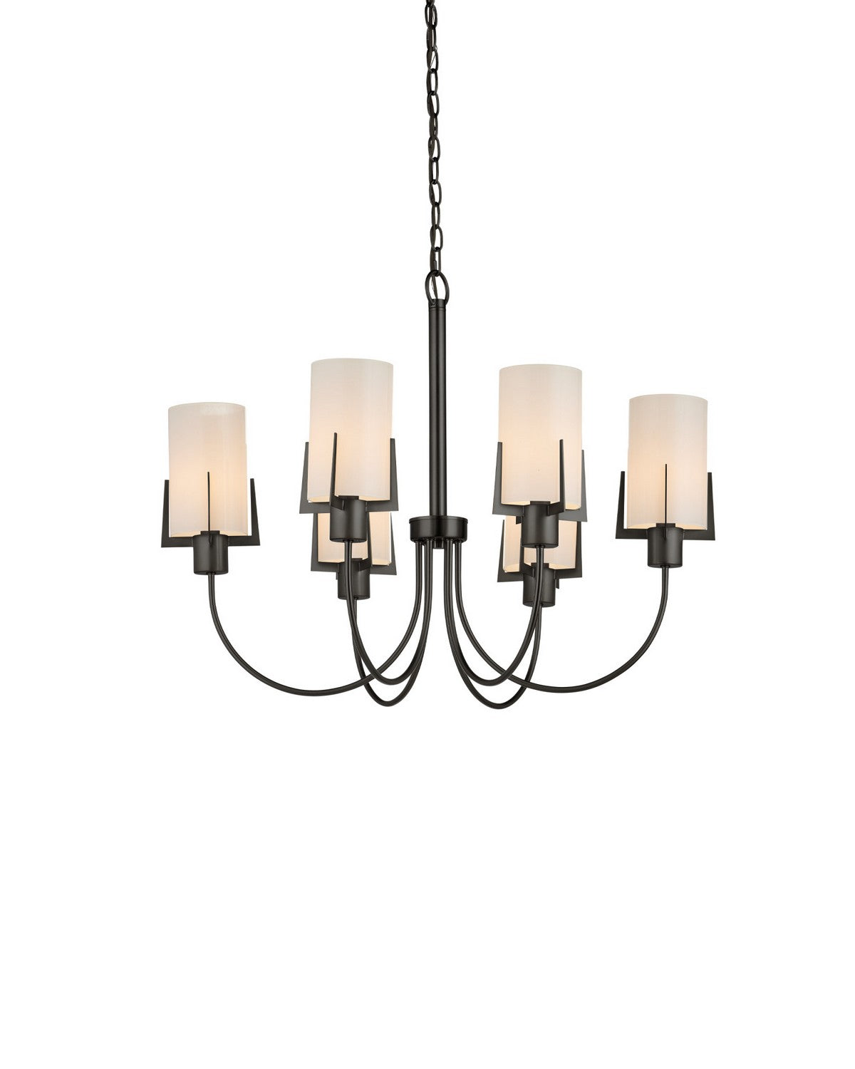 Currey and Company - 9000-1492 - Six Light Chandelier - Macklin - Oil Rubbed Bronze / White