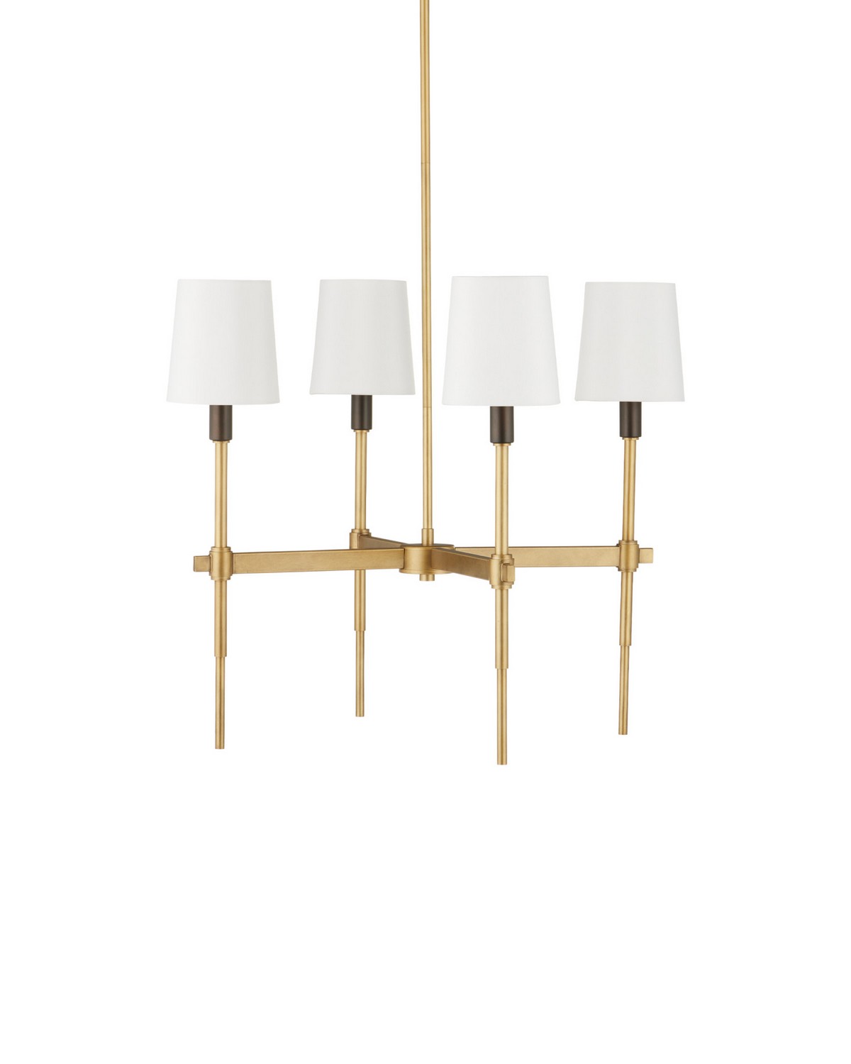 Currey and Company - 9000-1494 - Four Light Chandelier - Grigsby - Antique Brass / Bronze
