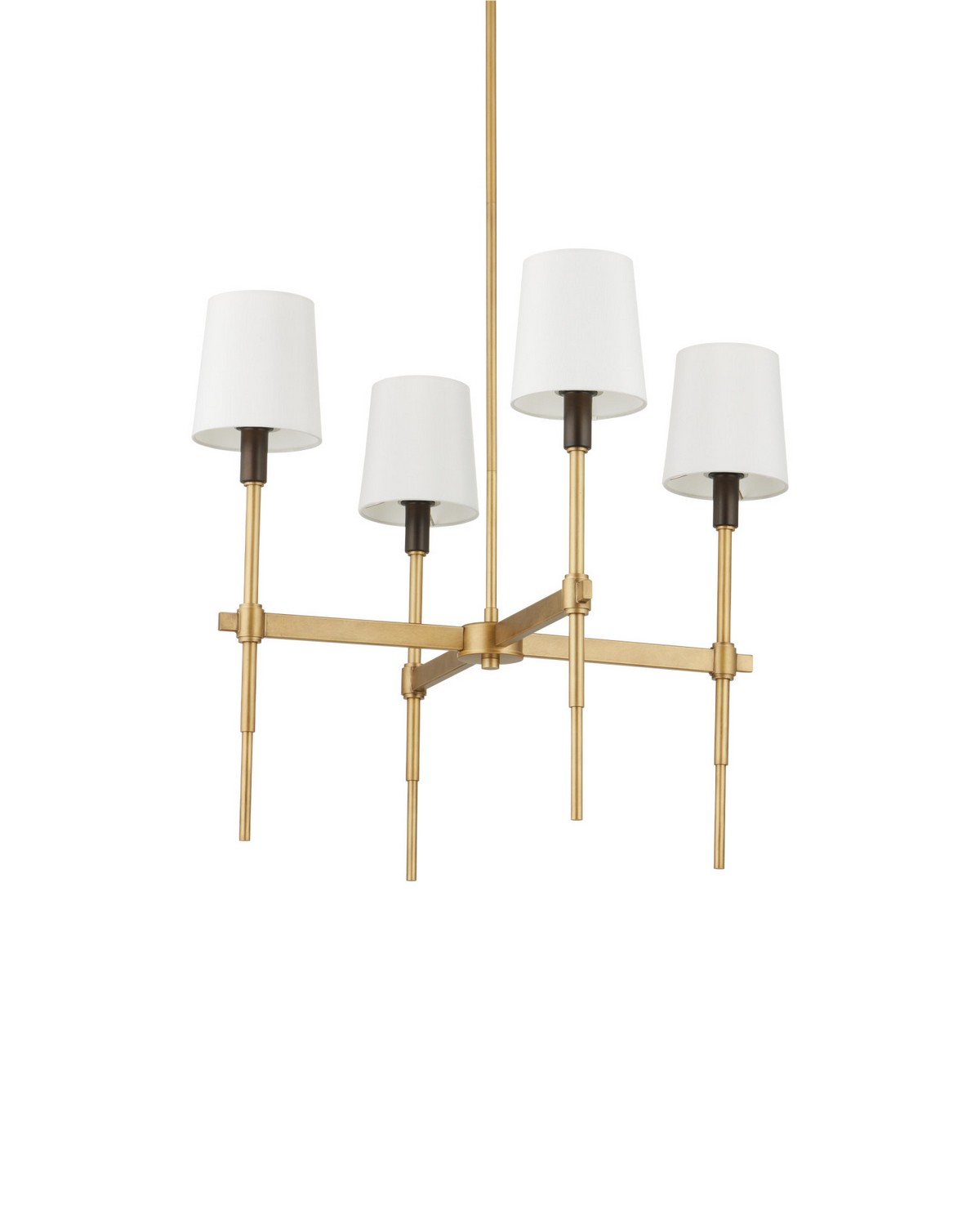 Currey and Company - 9000-1494 - Four Light Chandelier - Grigsby - Antique Brass / Bronze