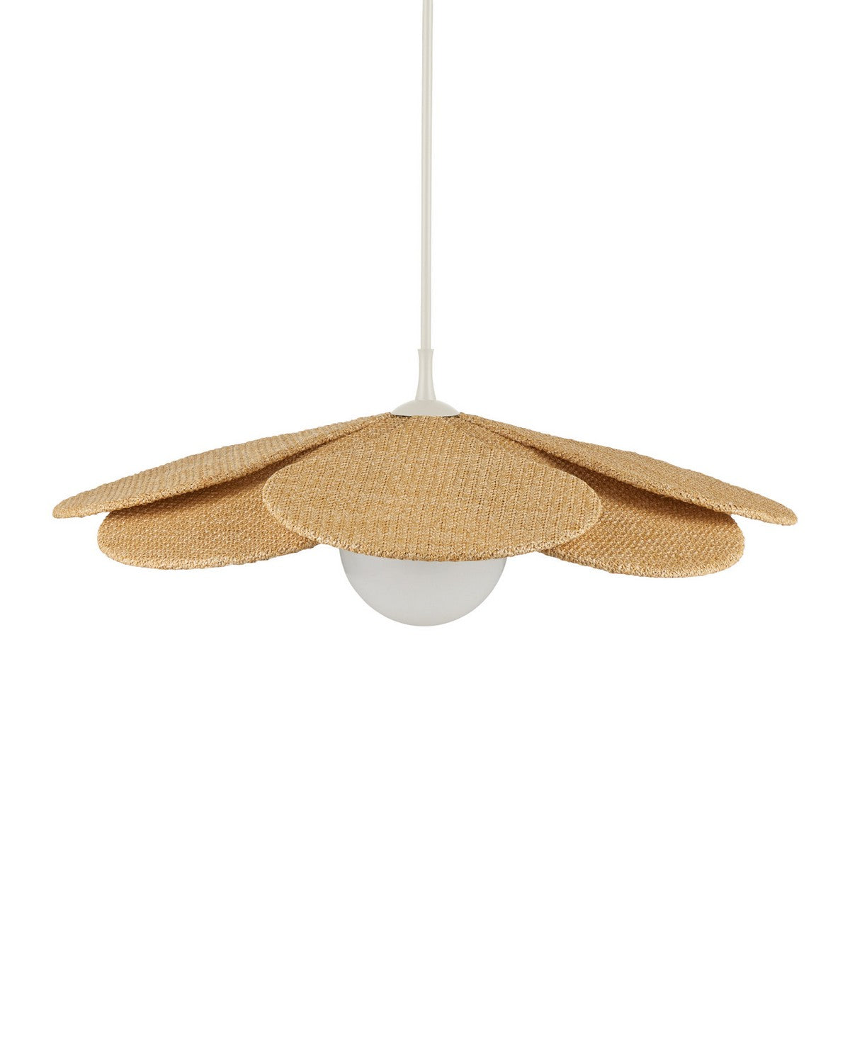 Currey and Company - 9500-0032 - One Light Outdoor Pendant - Cabo - Natural / Cream / White