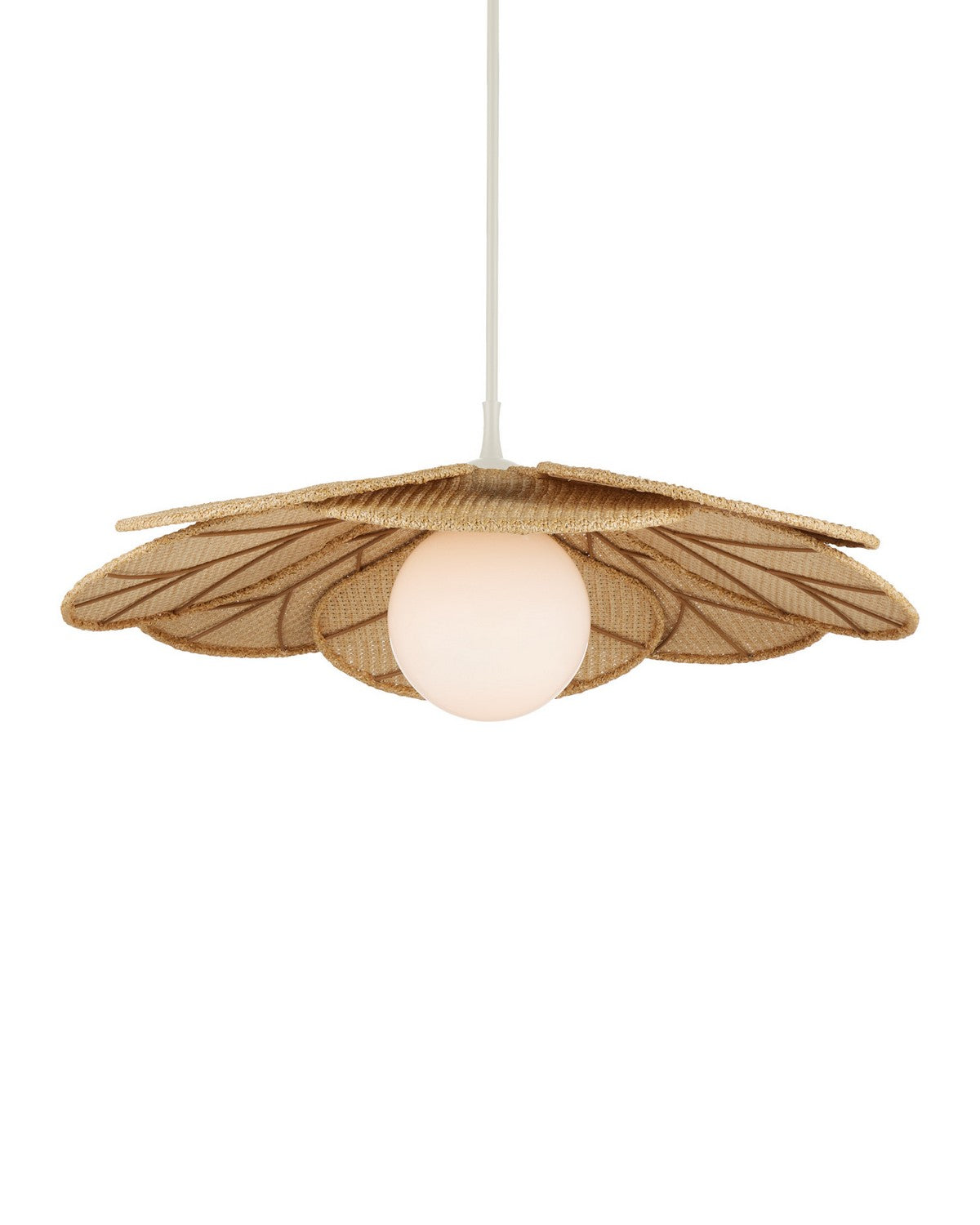 Currey and Company - 9500-0032 - One Light Outdoor Pendant - Cabo - Natural / Cream / White