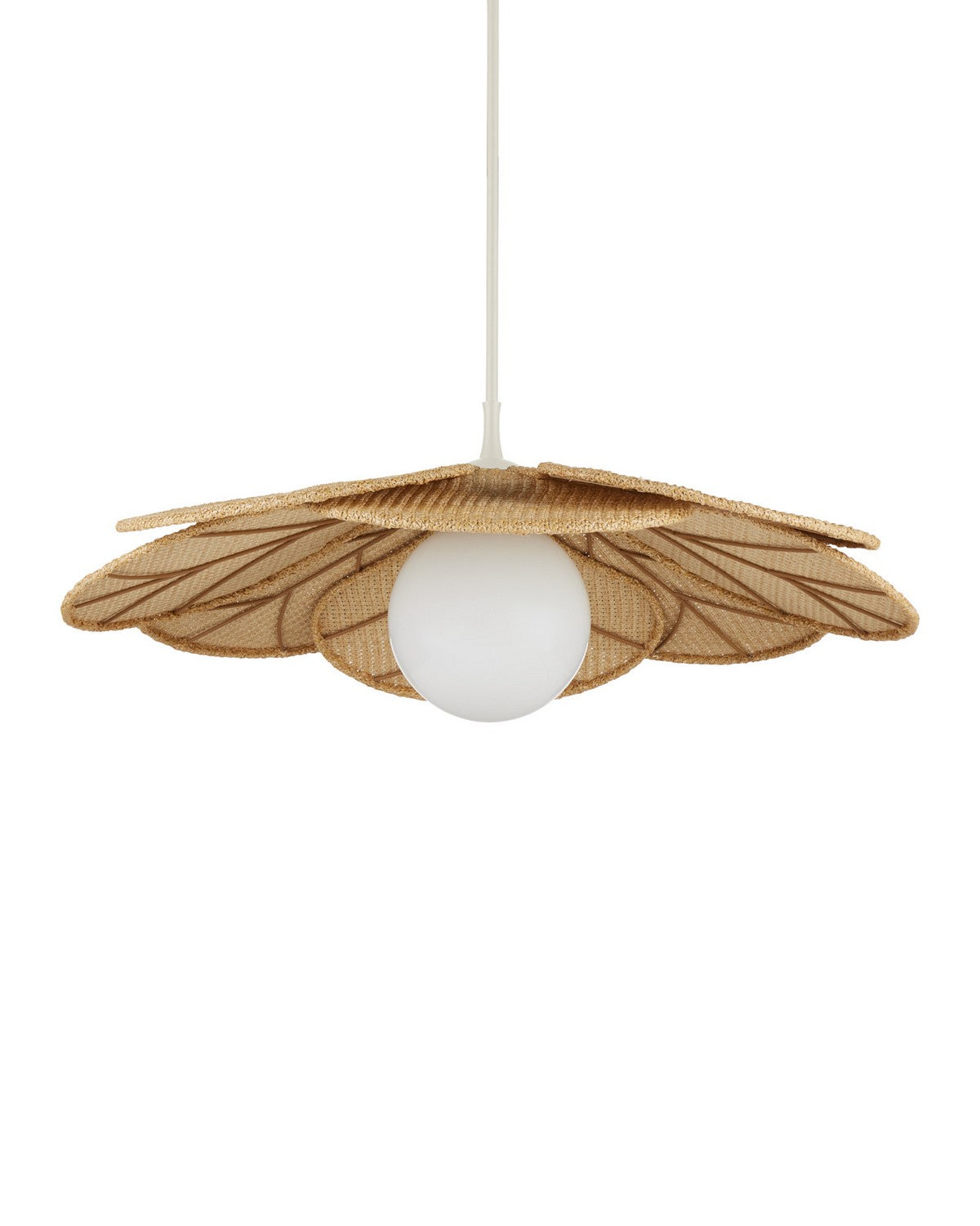 Currey and Company - 9500-0032 - One Light Outdoor Pendant - Cabo - Natural / Cream / White