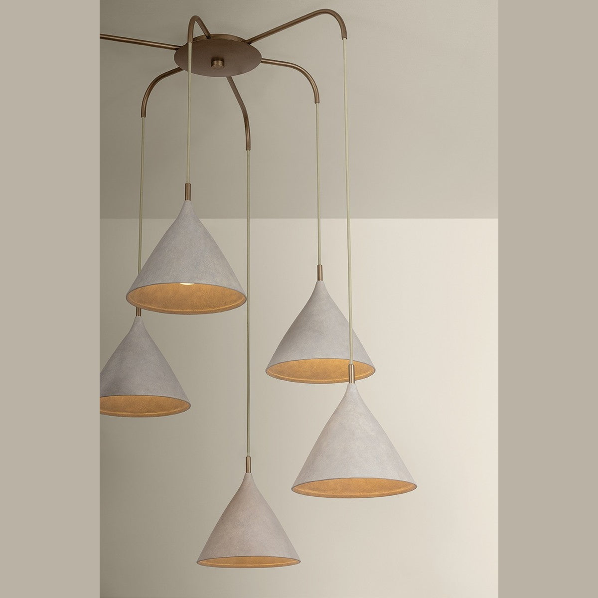 Troy Lighting - F2240-PBR/LWP - Six Light Chandelier - Benson - Patina Brass