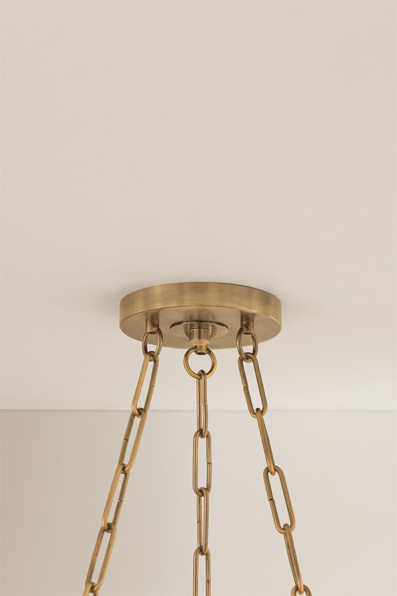 Troy Lighting - F5826-PBR - Six Light Chandelier - Bentley - Patina Brass