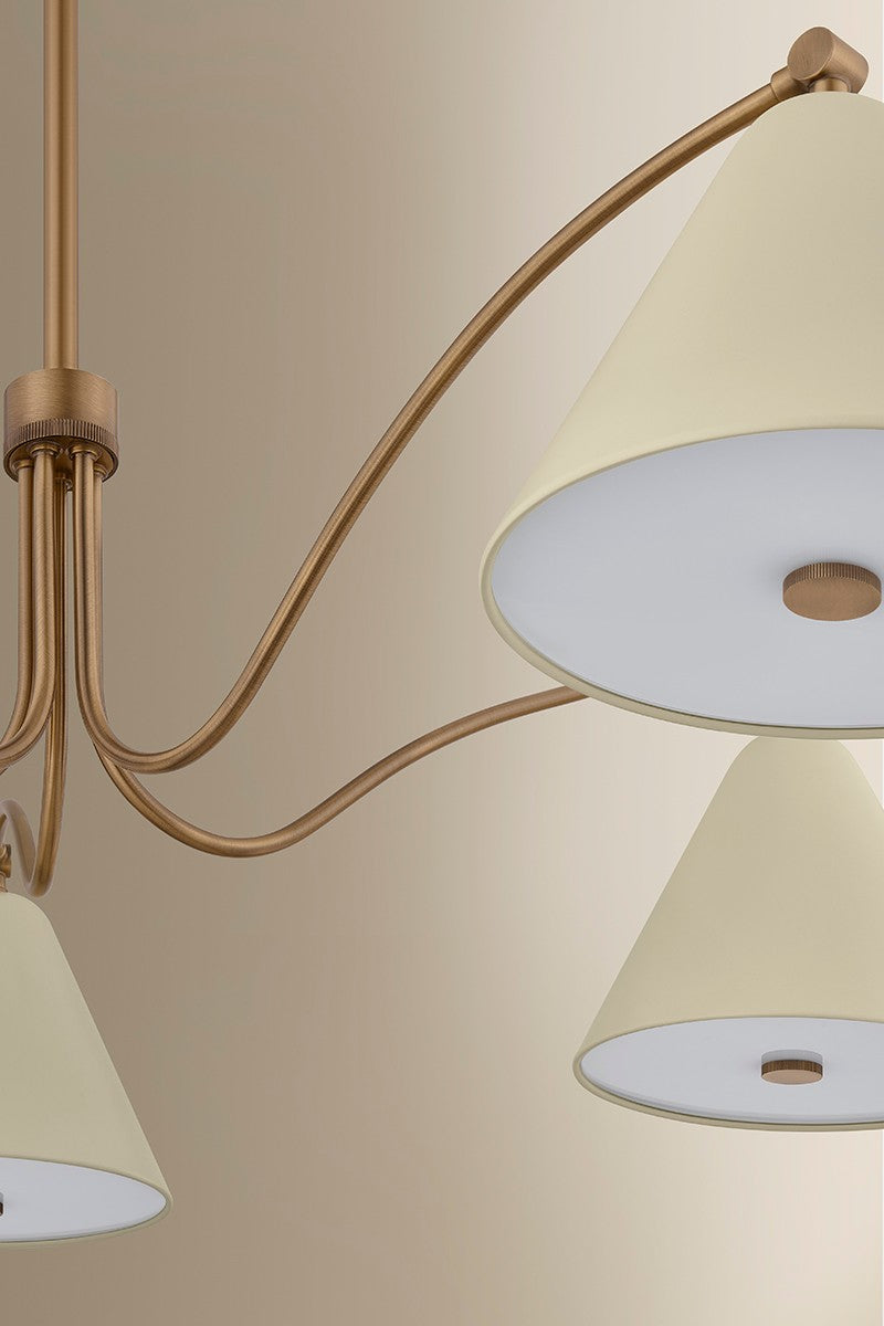 Troy Lighting - F3542-PBR/SSD - Five Light Chandelier - Clive - Patina Brass