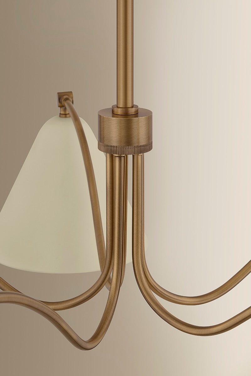 Troy Lighting - F3542-PBR/SSD - Five Light Chandelier - Clive - Patina Brass
