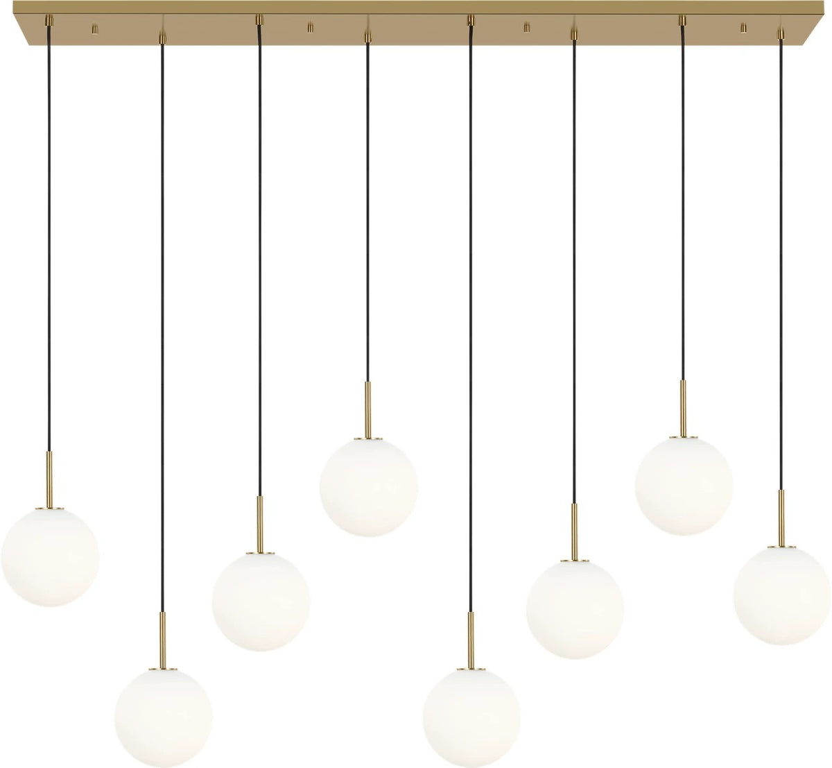 Visual Comfort Studio - SCRJLS207EBSOEG - Eight Light Linear Chandelier - Sorelle - Estate Brass