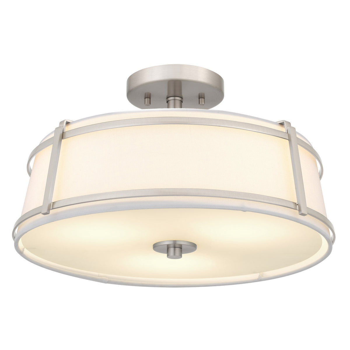 Quoizel - SLN1716BN - Three Light Semi-Flush Mount - Sloane - Brushed Nickel