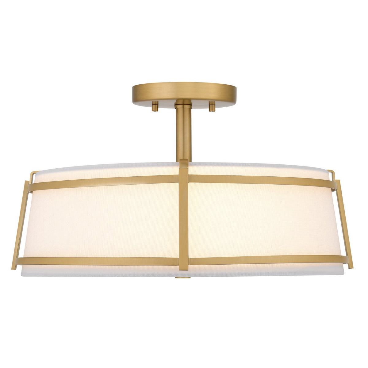 Quoizel - SLN1716BRG - Three Light Semi-Flush Mount - Sloane - Brushed Gold