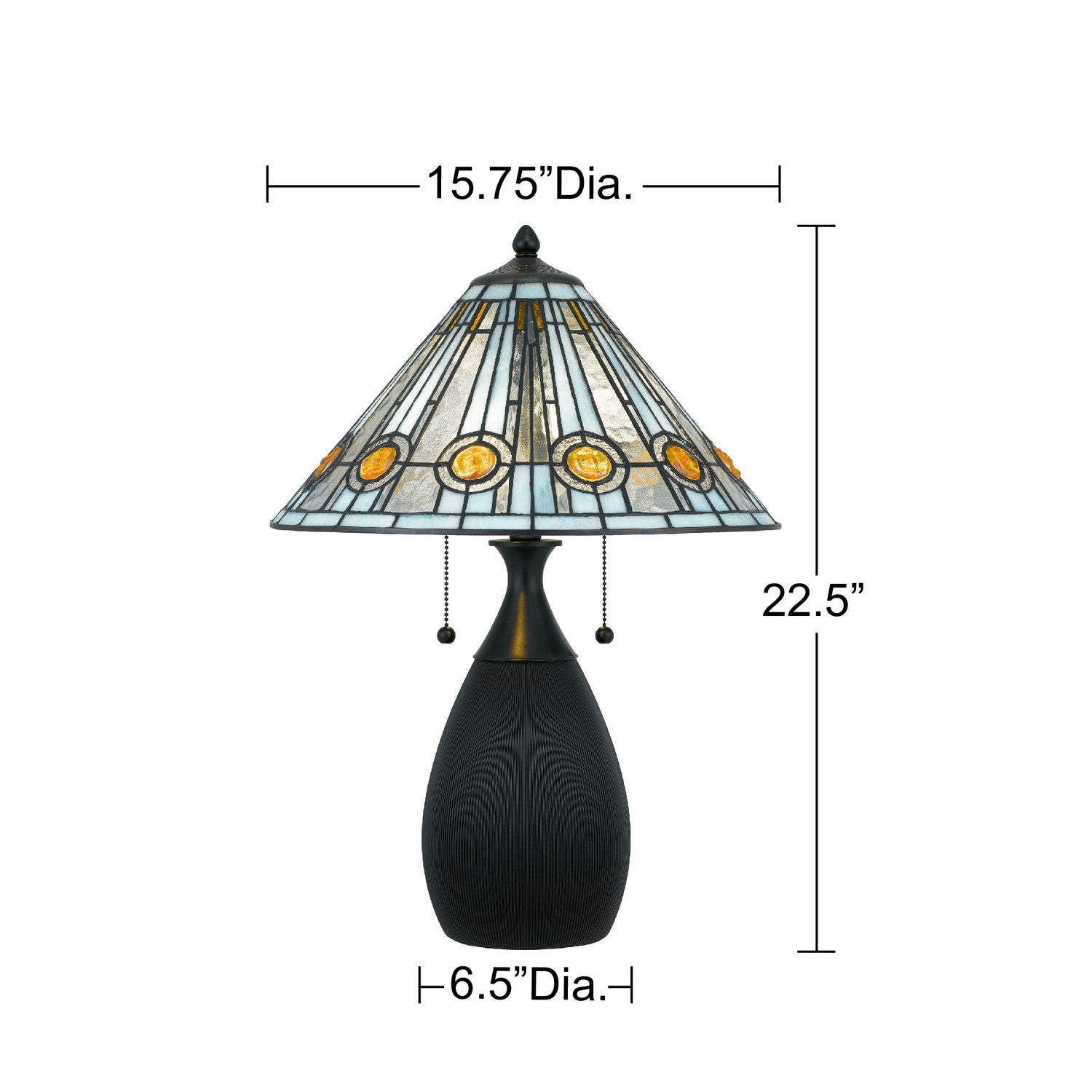 Quoizel - TF6840MBK - Two Light Table Lamp - Ayla - Matte Black